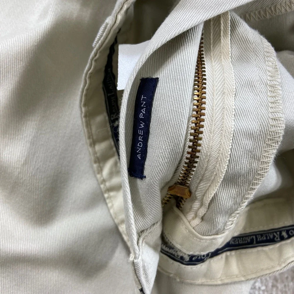 Polo by Ralph Lauren Men’s Light Khaki Pleated Chinos
